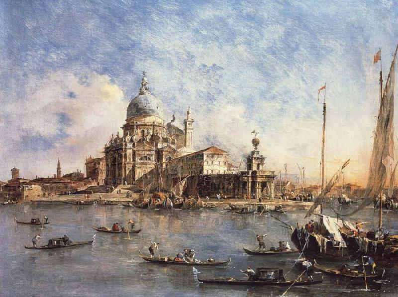 Francesco Guardi Venice The Punta della Dogana with S.Maria della Salute Norge oil painting art